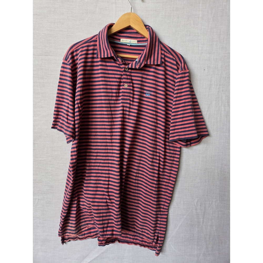 Bald Head Blues Polo Shirt Mens XL Striped Golf Tech Performance Extra Large